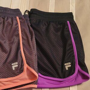 Fila workout gym shorts 2 pair size M